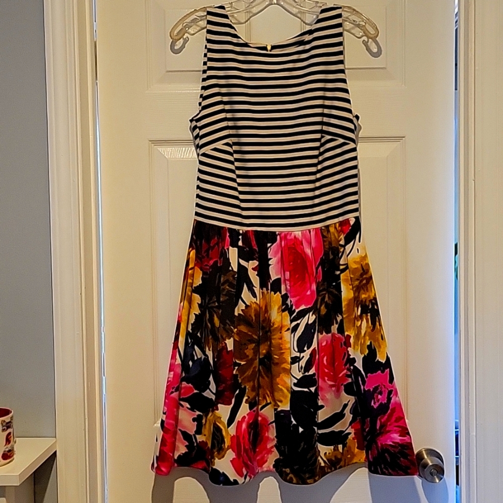 Floral striped dress